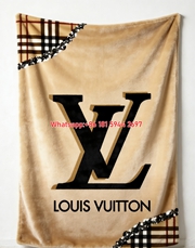 LV Plaid Flannel Blanket Luxury LV Monogram Throw IMG_3348